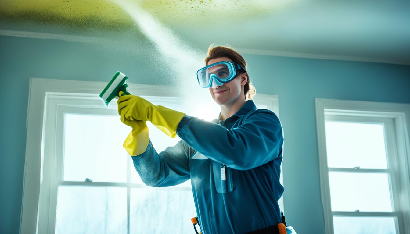 cleaning mold off ceiling