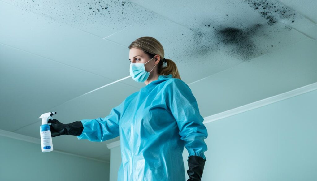 cleaning mold off ceiling