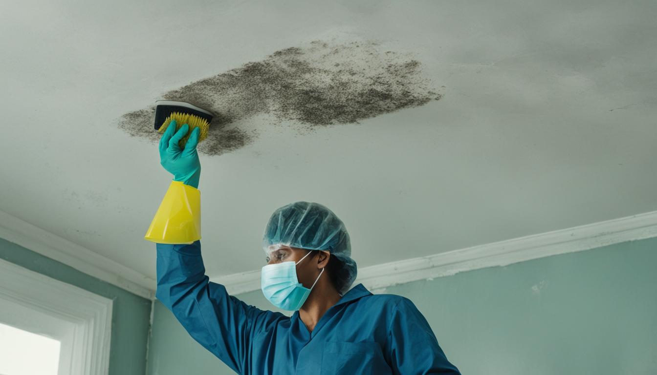 cleaning mold off ceiling