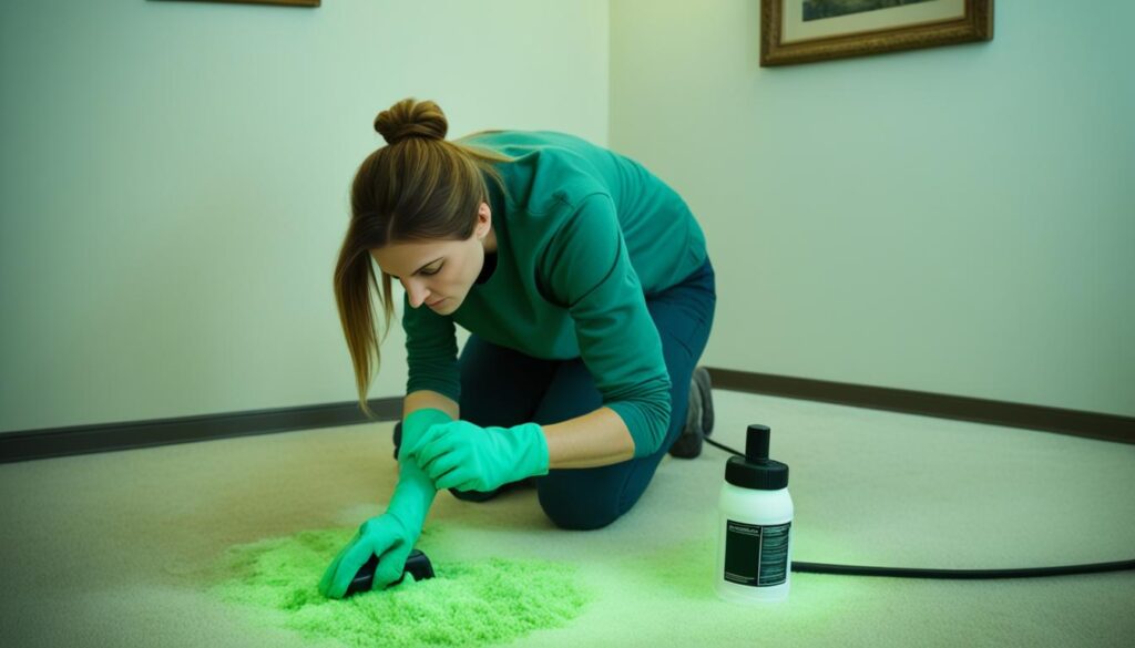 cleaning mold on carpet