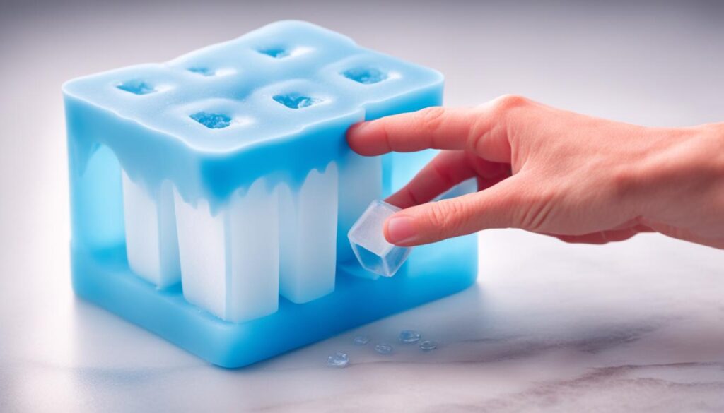 easy release of ice cubes