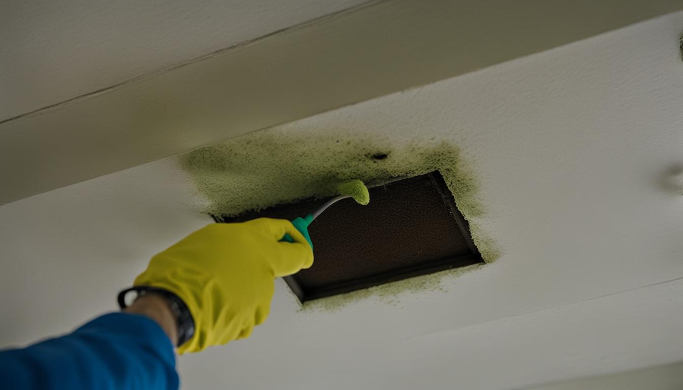 fix moldy ceiling