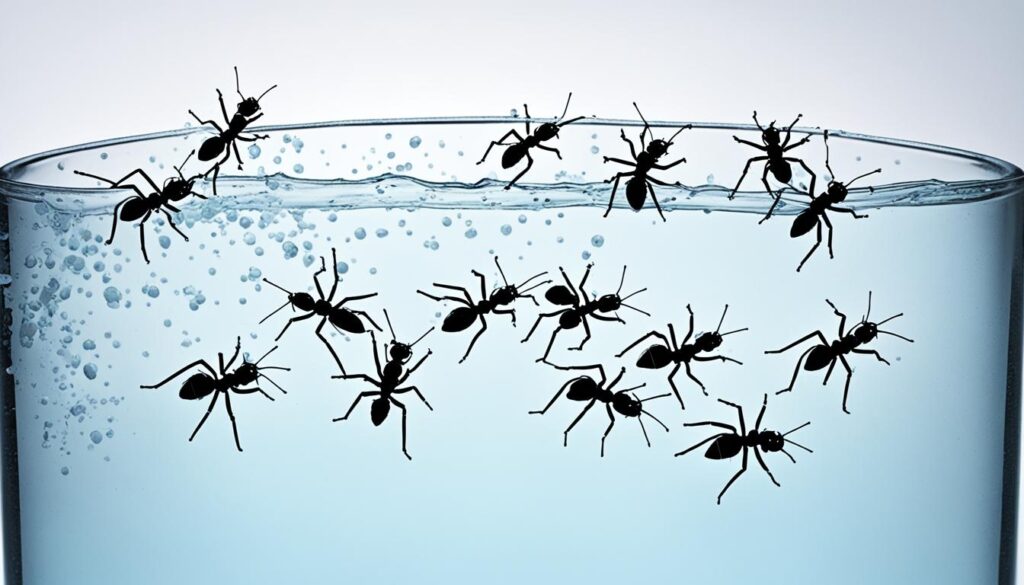 get rid of ants in water