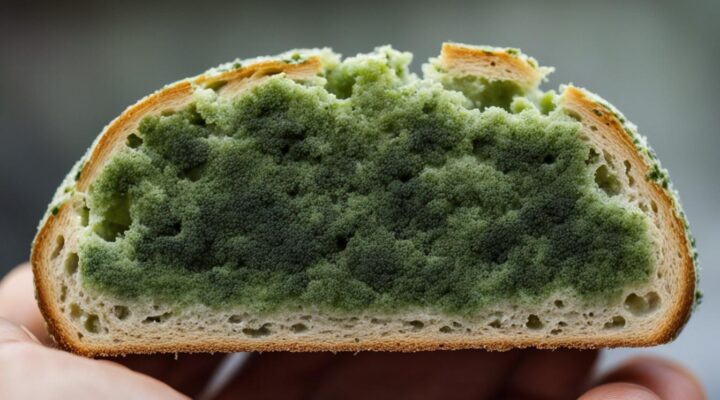 green mold on bread
