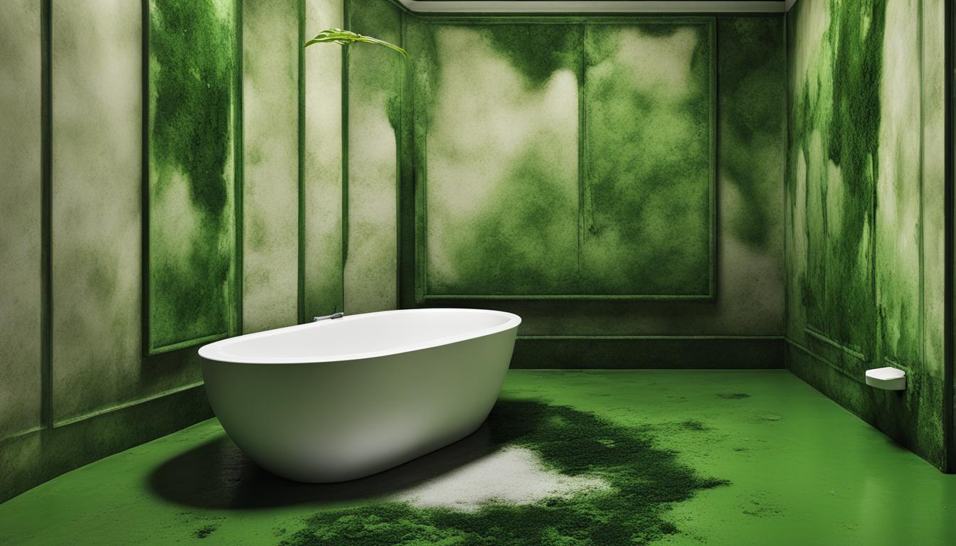 green mold on walls