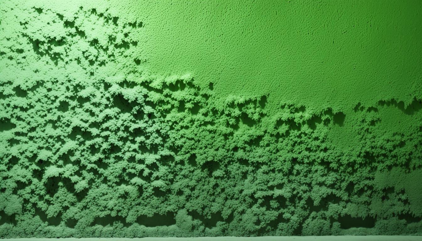 green mold on walls