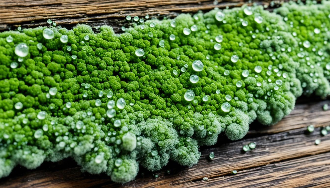 green mold on wood