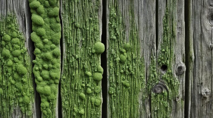green mold on wood