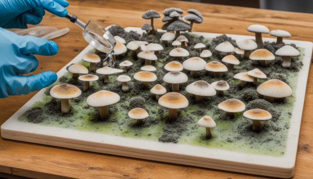 handling moldy mushrooms