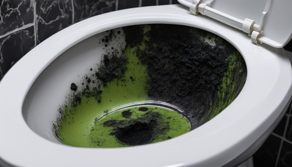 hazardous black mold in toilet