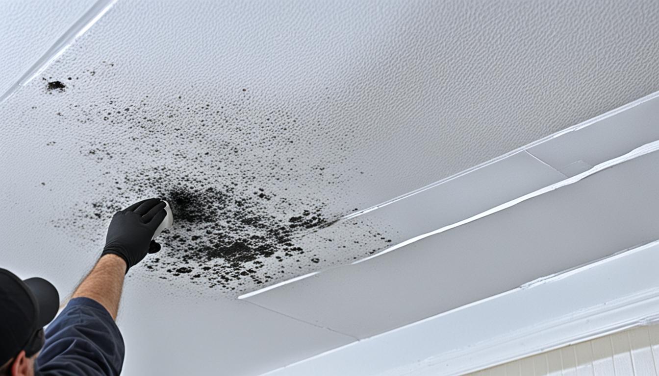 how remove mold from bathroom ceiling