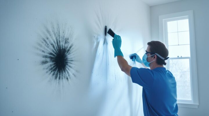 how to clean mold off walls