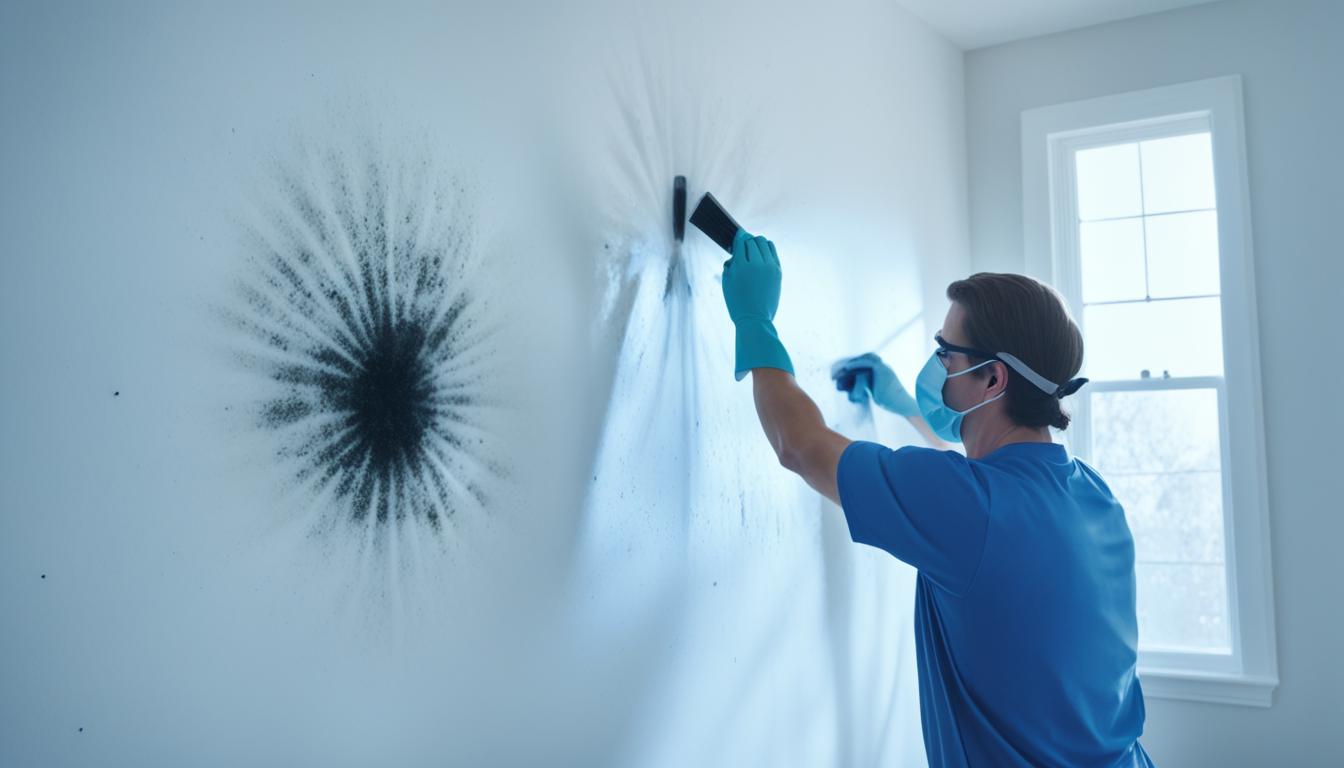 how to clean mold off walls