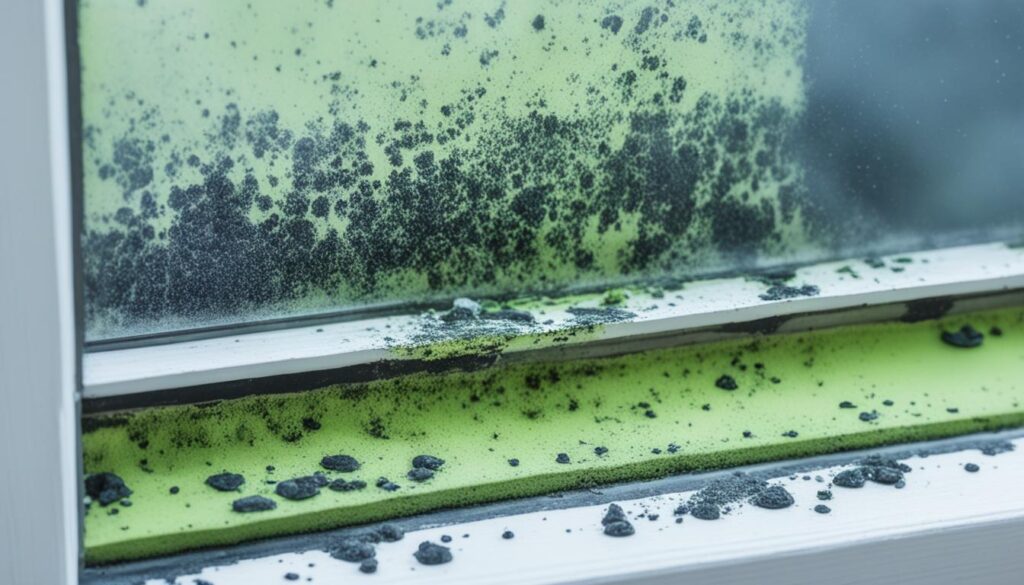 how to clean mold on window frame