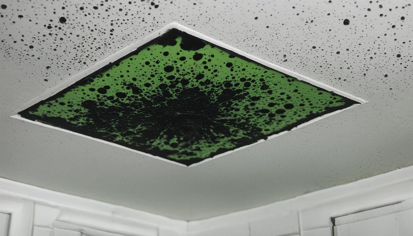 how to fix mold bathroom ceiling