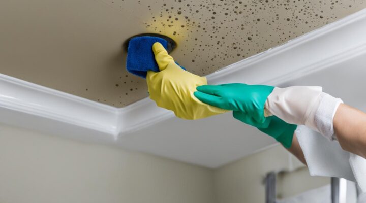 how to fix mold in bathroom ceiling