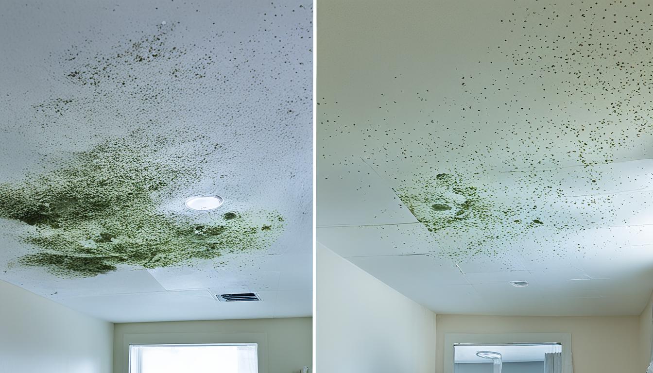 how to remove mold from bathroom ceiling