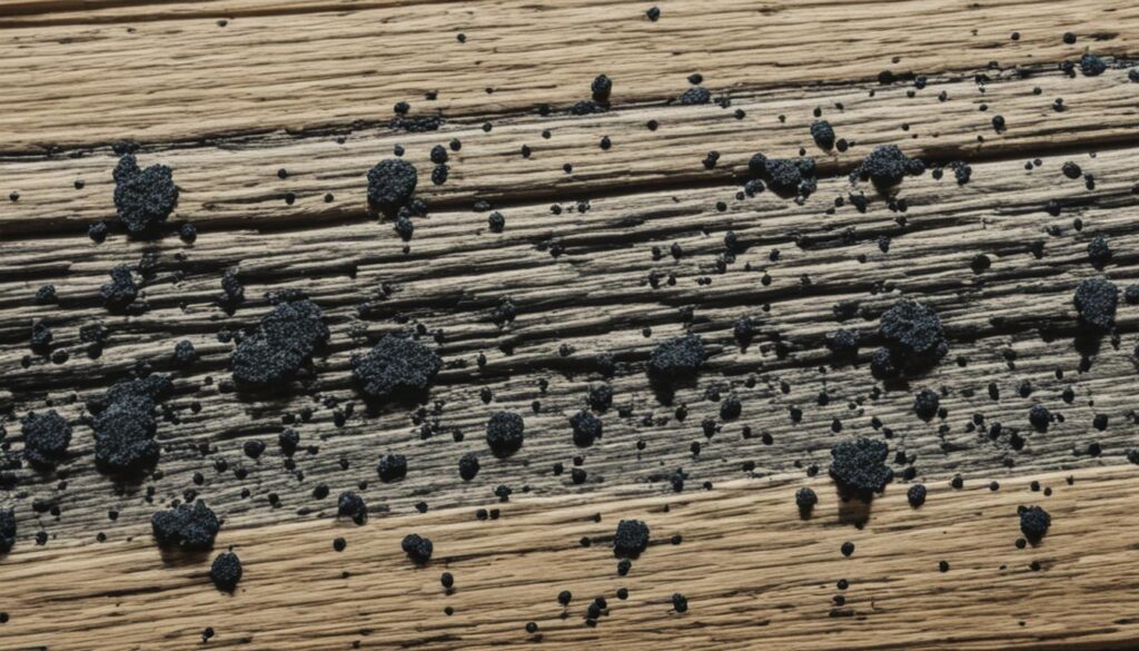 identifying harmless black mold on wood