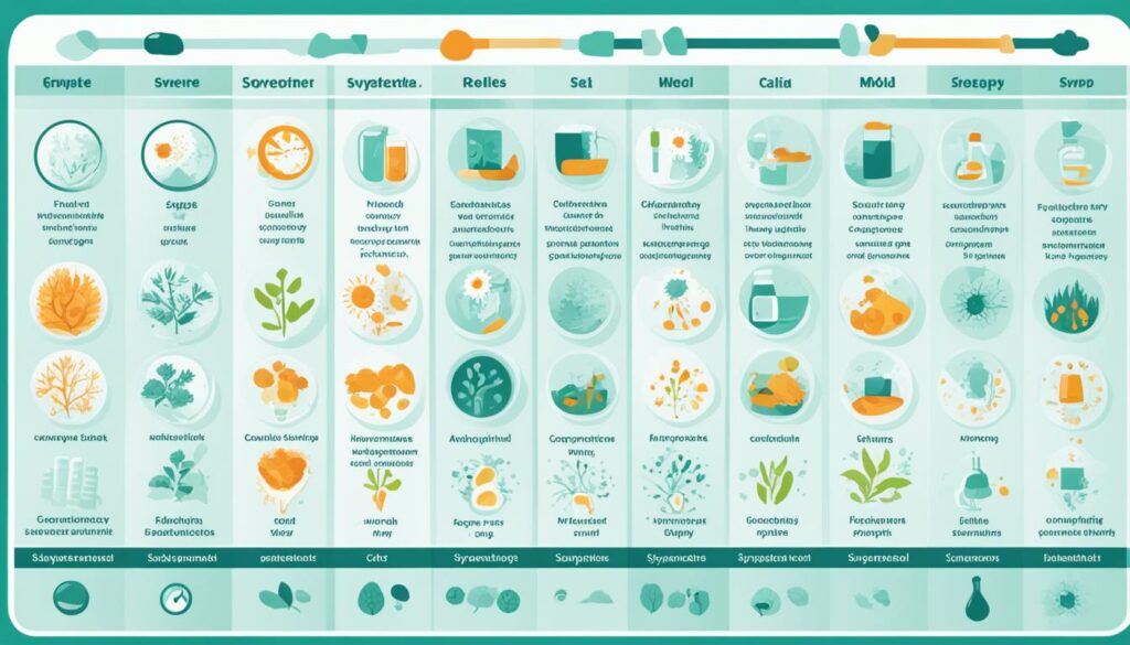 mold exposure symptoms table