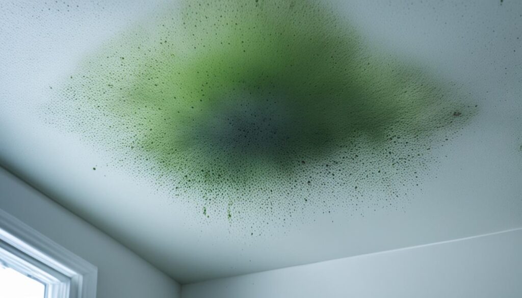 mold growth in a bathroom