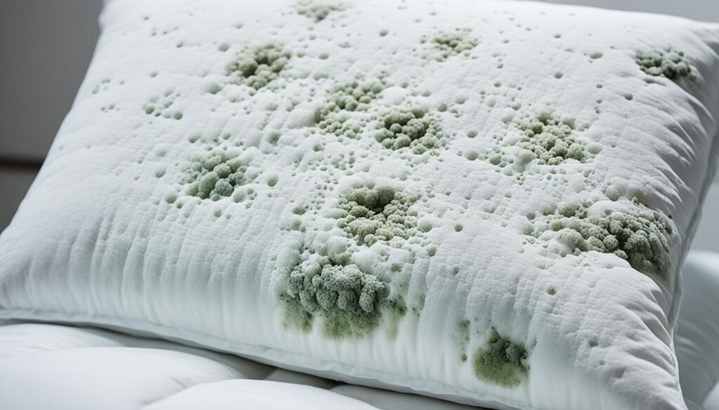 mold growth on pillows