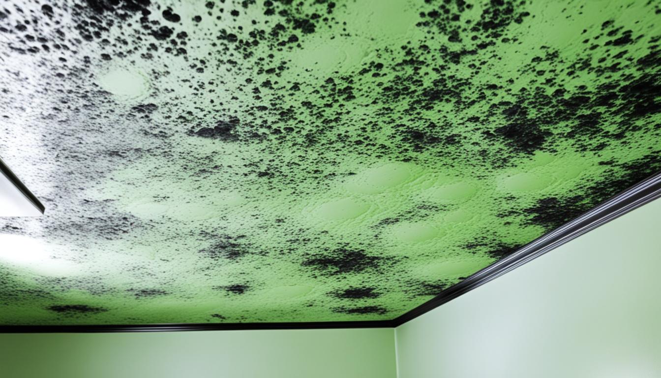 mold on ceiling in bathroom