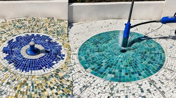 mold on encaustic tile fountain surround miami fl