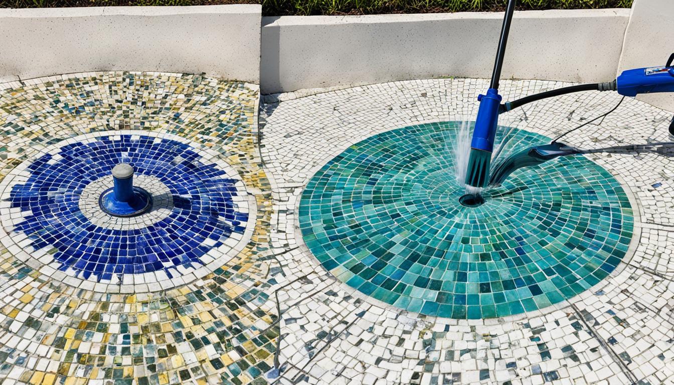 mold on encaustic tile fountain surround miami fl