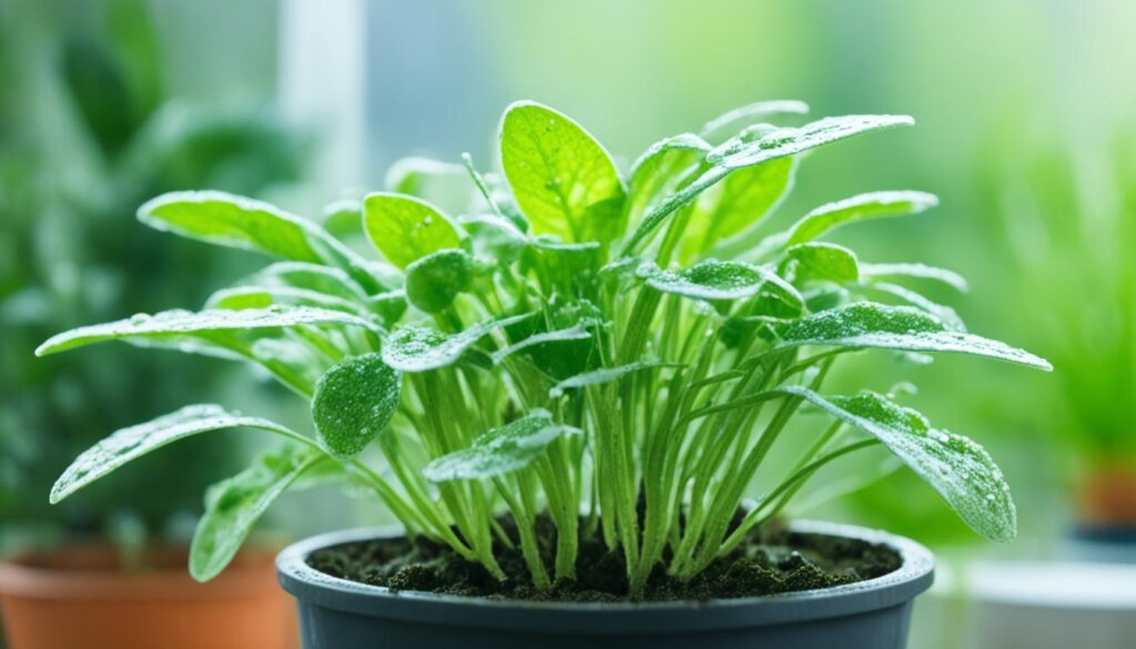 mold on houseplant soil image