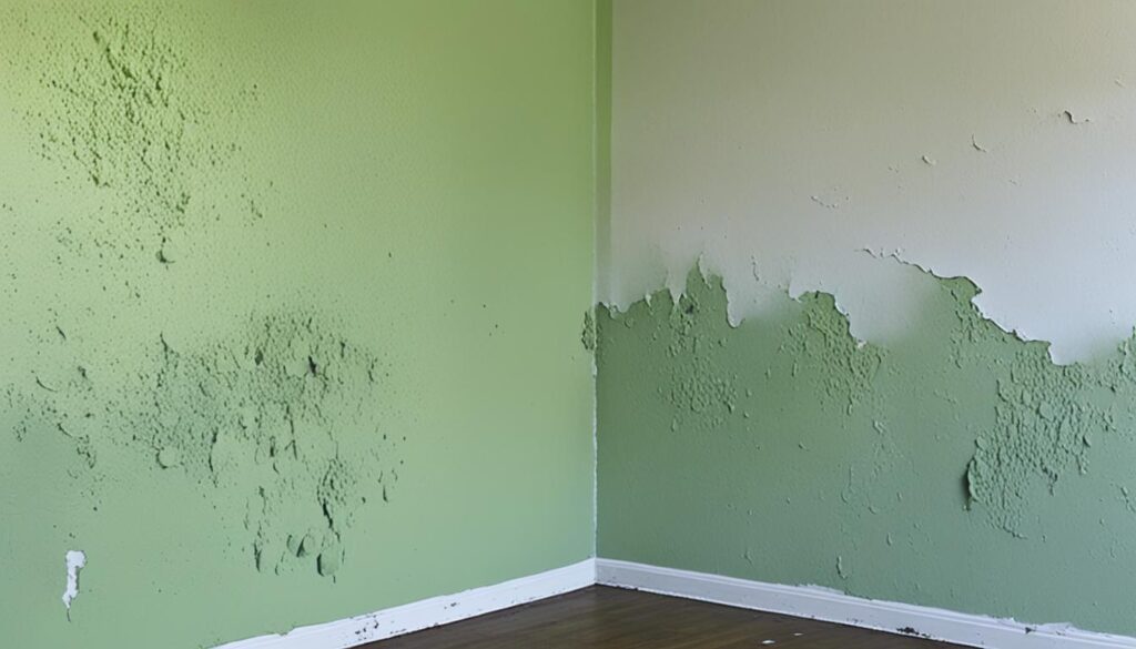 mold on interior walls