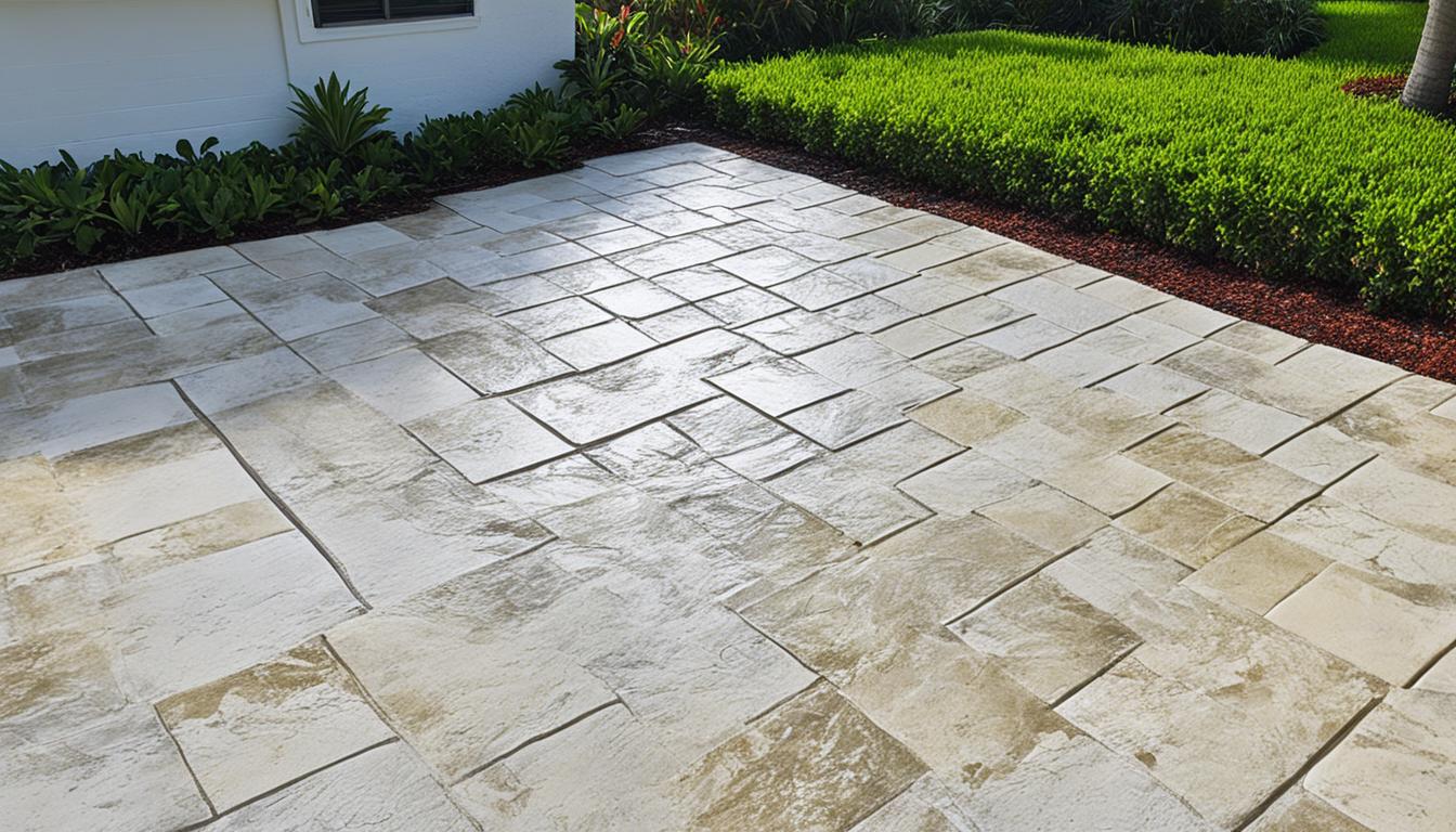 mold on limestone tile driveway border miami fl