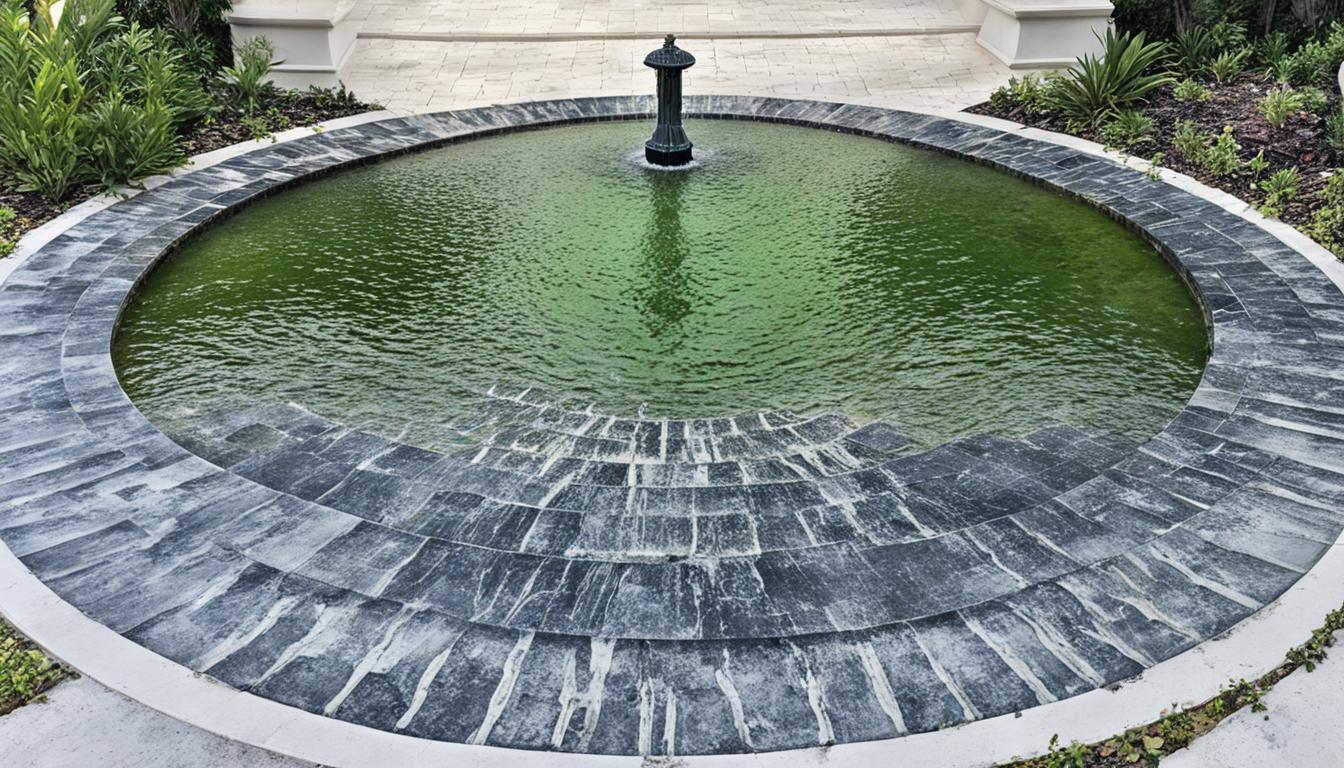 mold on limestone tile fountain surround miami fl