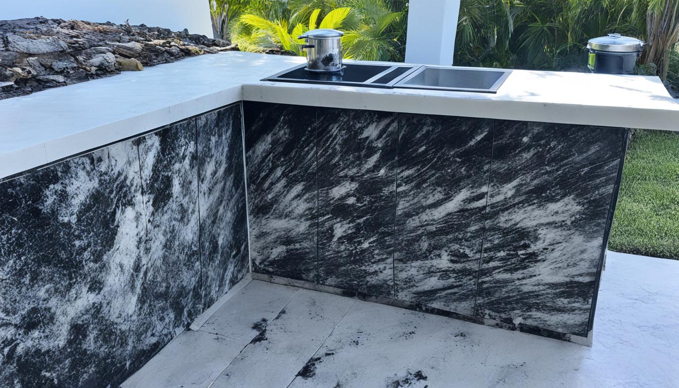 mold on marble tile outdoor kitchen miami fl