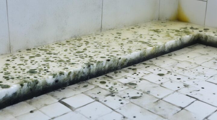 mold on onyx tile shower threshold miami fl