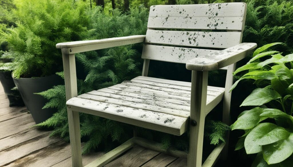 mold on outdoor wood furniture