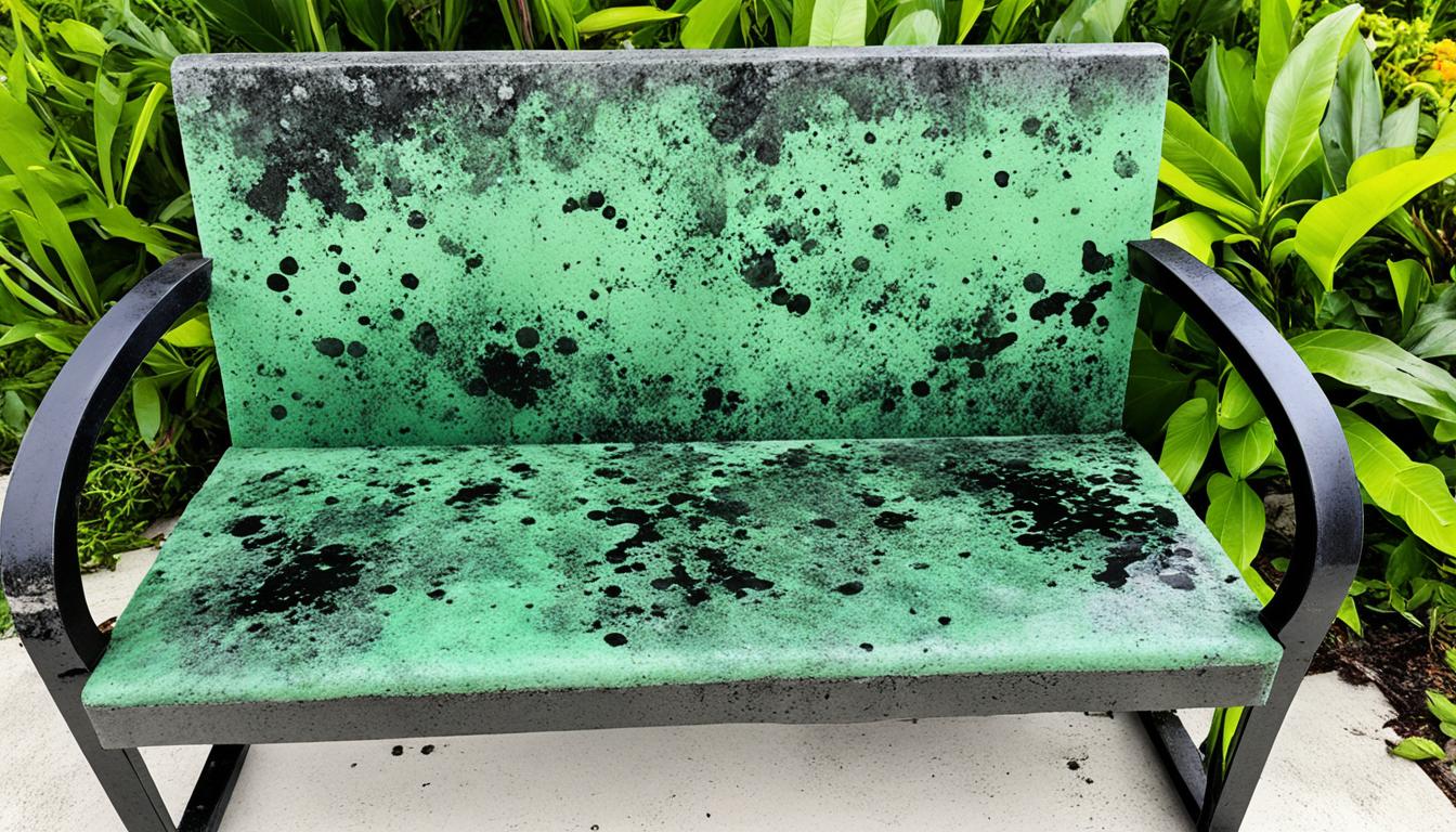 mold on quartz tile patio bench miami