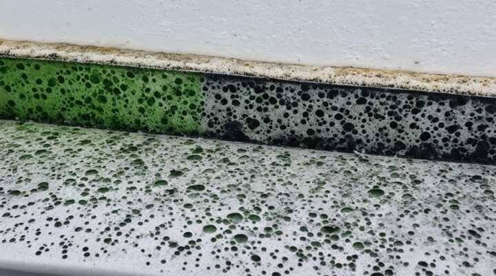 mold on quartz tile shower curb miami