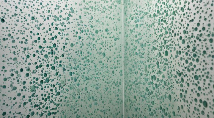 mold on quartz tile shower walls miami