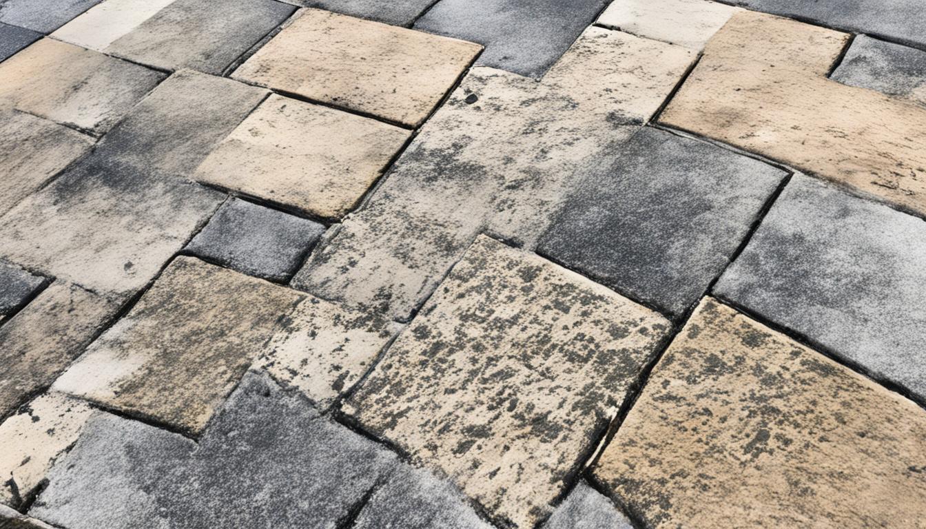 mold on sandstone tile driveway pavers miami