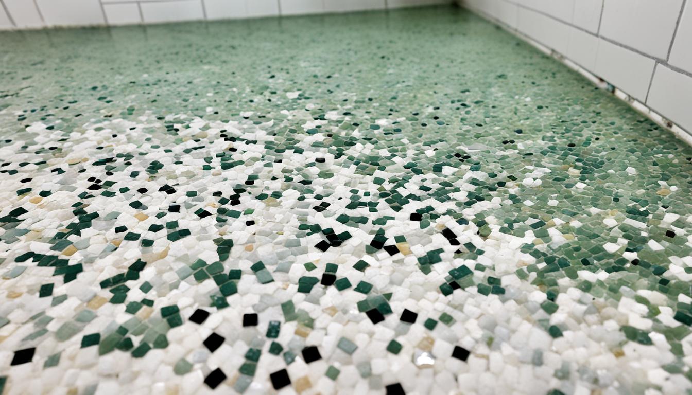 mold on terrazzo tile shower threshold miami