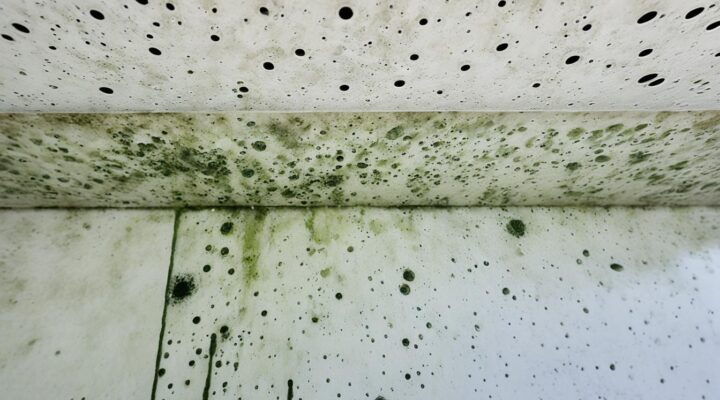 mold on travertine tile shower miami fl