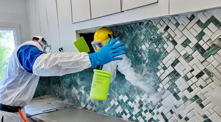 mold removal from cement tile backsplash miami