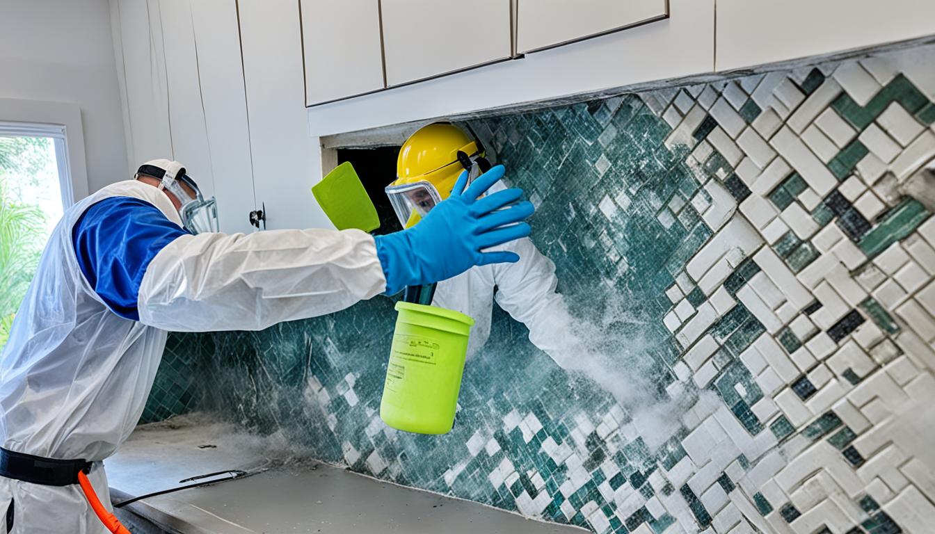 mold removal from cement tile backsplash miami