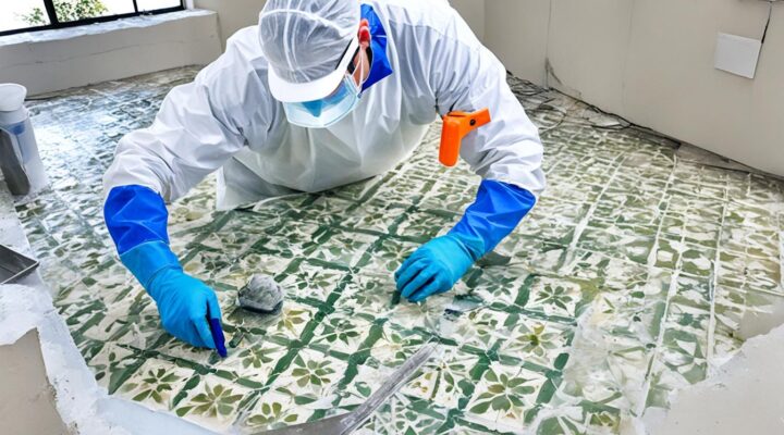 mold removal from encaustic tile countertops miami