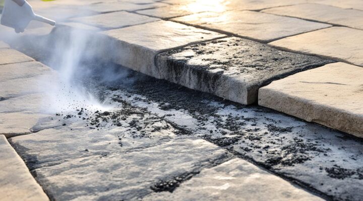 mold removal from flagstone tile driveways miami