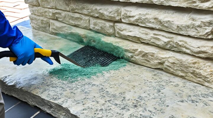 mold removal from flagstone tile fireplaces miami