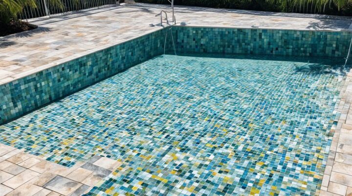 mold removal from glass tile pool decks miami