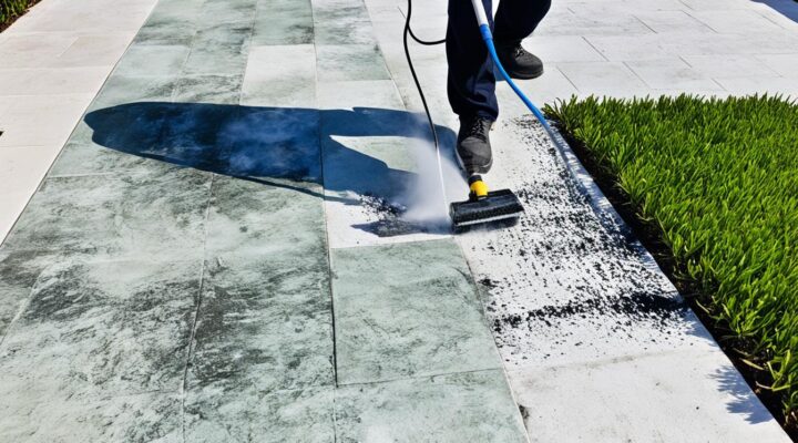 mold removal from limestone pavers miami