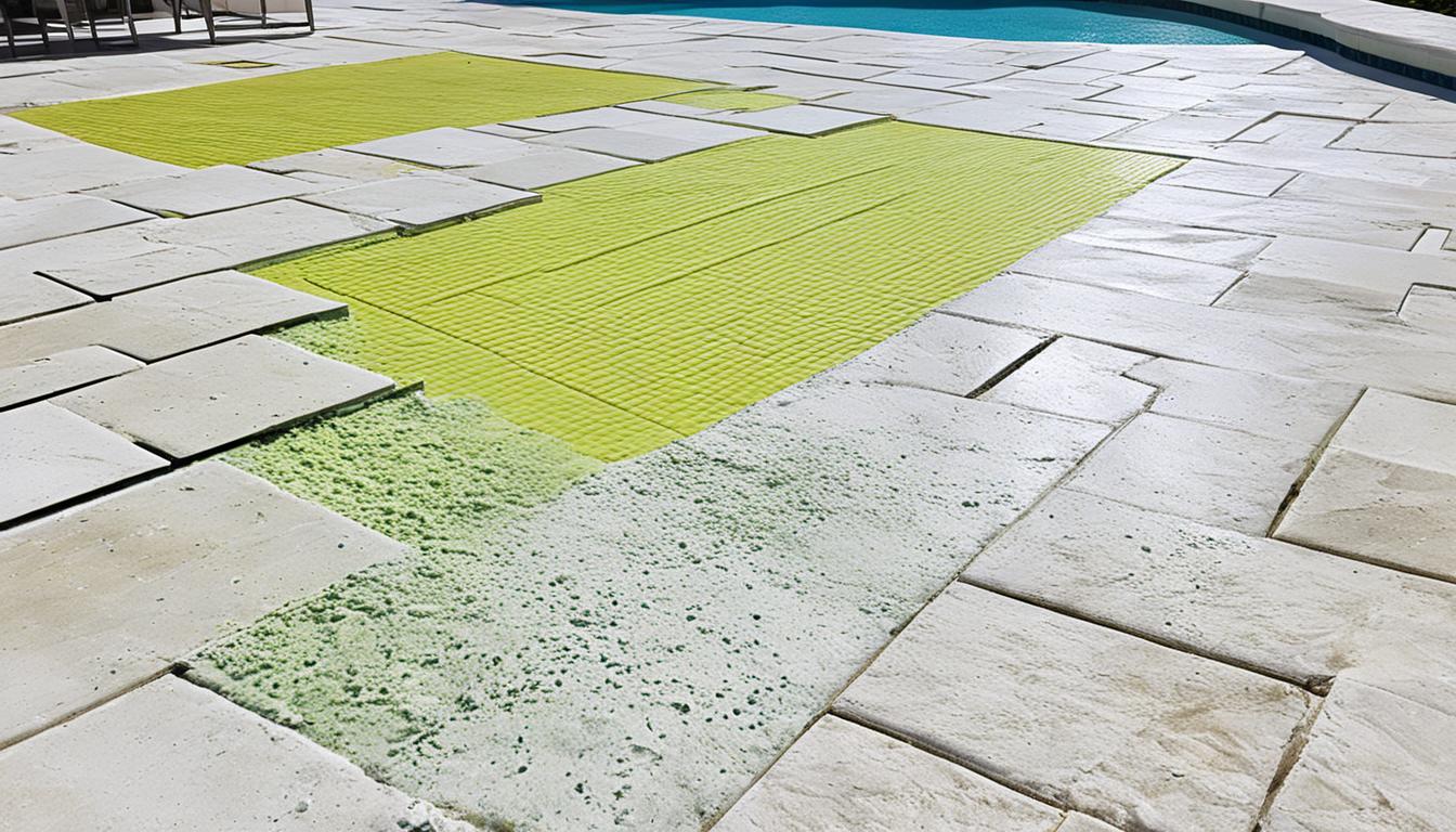 mold removal from limestone tile pool decks miami