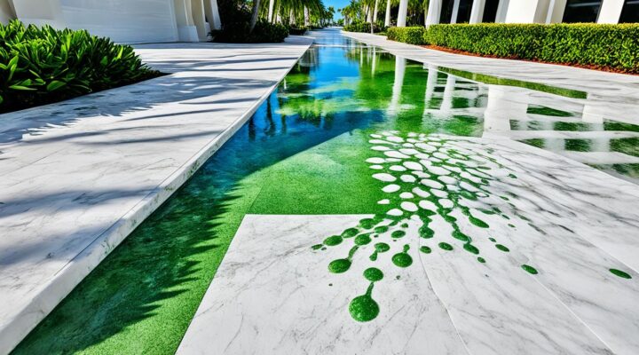 mold removal from marble tile driveways miami